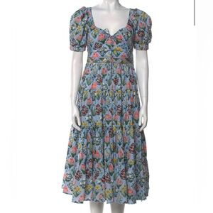 Agua Bendita Palmera Magdalena Dia Midi Dress